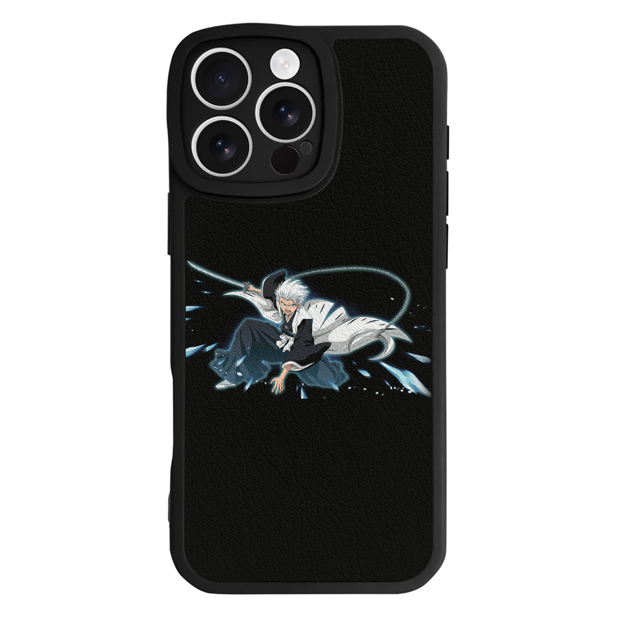 （画像用） ブリーチ 日番谷冬獅郎（ひつがや とうしろう） BLEACH Hitsugaya Toushirou 【iPhone 16シリーズ対応】シリコンスマホケース（レザー調） 材質：シリコン